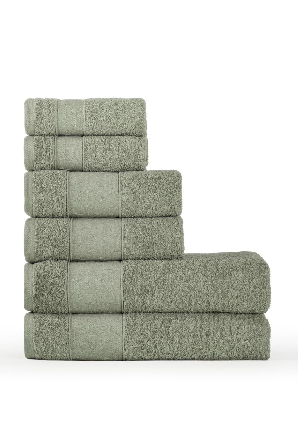 Jakarlı havlu set 6 lı