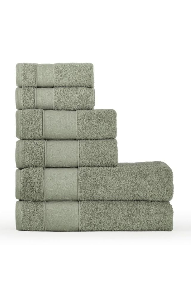 Jakarlı havlu set 6 lı