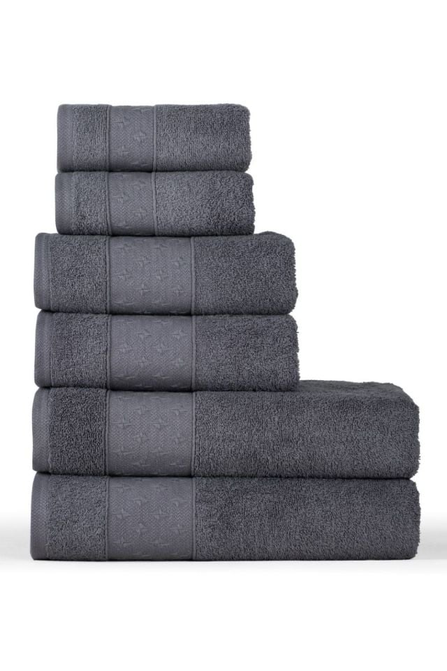Jakarlı havlu set 6 lı