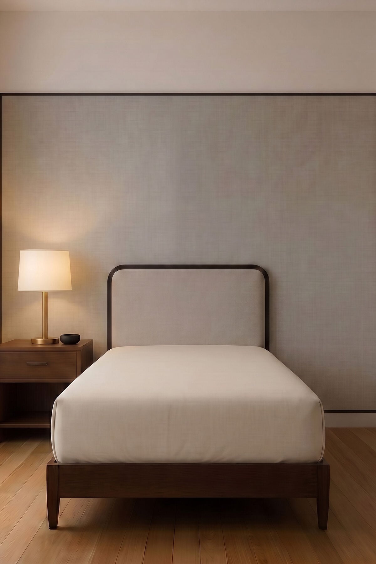 Luna Pamuk Süprem Tek Kişilik Lastikli Çarşaf 90x200 cm + 30 cm 130 GSM Bej