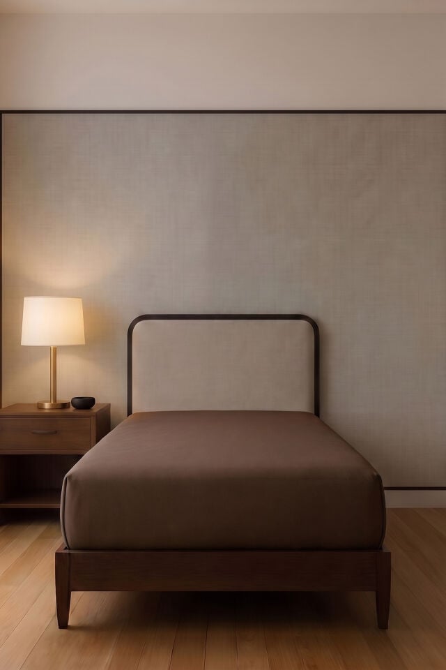 Luna Pamuk Süprem Tek Kişilik Lastikli Çarşaf 90x200 cm + 30 cm 130 GSM Kahverengi
