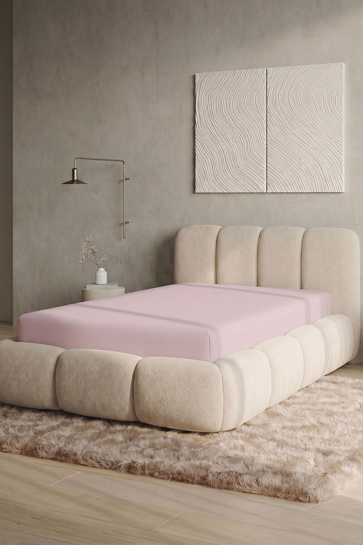 Maya Süprem Tek Kişilik Lastikli Çarşaf 90-100x200 cm %95 Pamuk%5 Elastan 190 GSM Bej