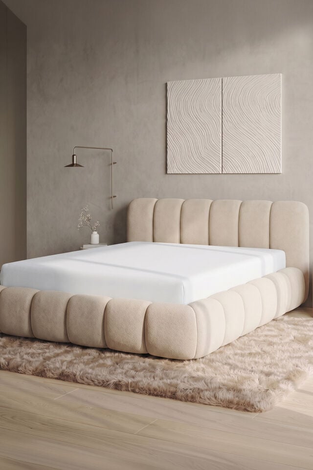 Maya Süprem Çift Kişilik Lastikli Çarşaf 160-180x200 cm %95 Pamuk %5 Elastan 190 GSM Beyaz