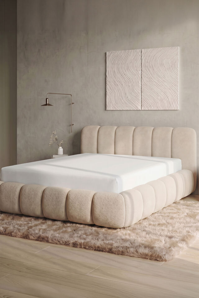 Maya Süprem Çift Kişilik Lastikli Çarşaf 160-180x200 cm %95 Pamuk %5 Elastan 190 GSM Gümüş Gri