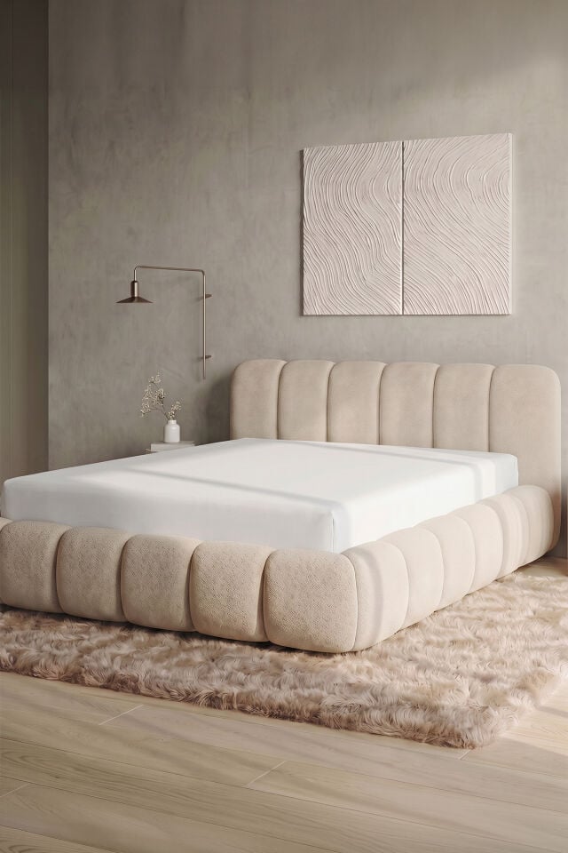 Maya Süprem Çift Kişilik Lastikli Çarşaf 160-180x200 cm %95 Pamuk %5 Elastan 190 GSM Gümüş Gri