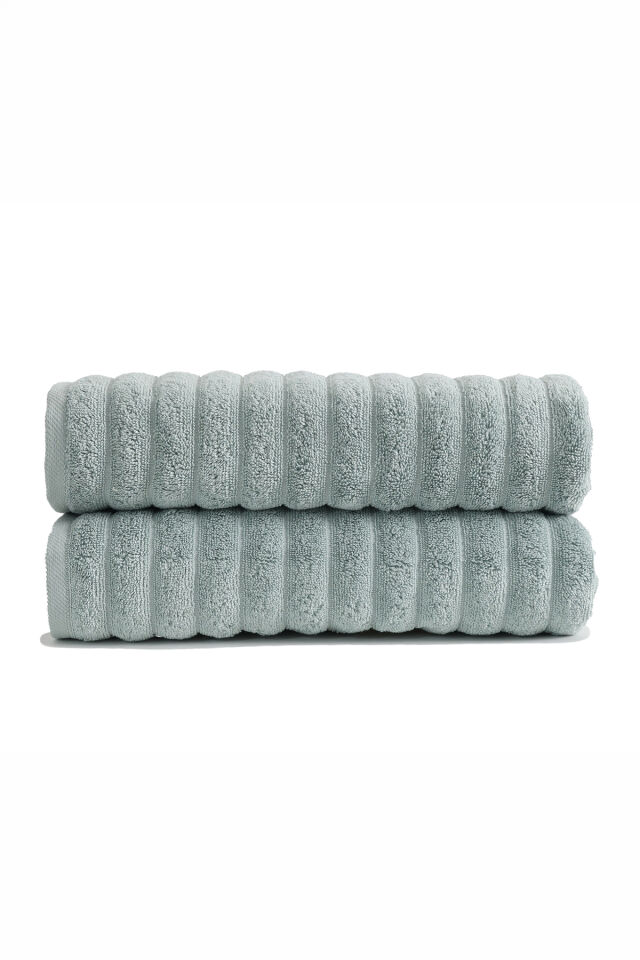 Phaselis Banyo Havlu 2'li Set %100 Pamuk 70x140 cm 670 GSM YEŞİL