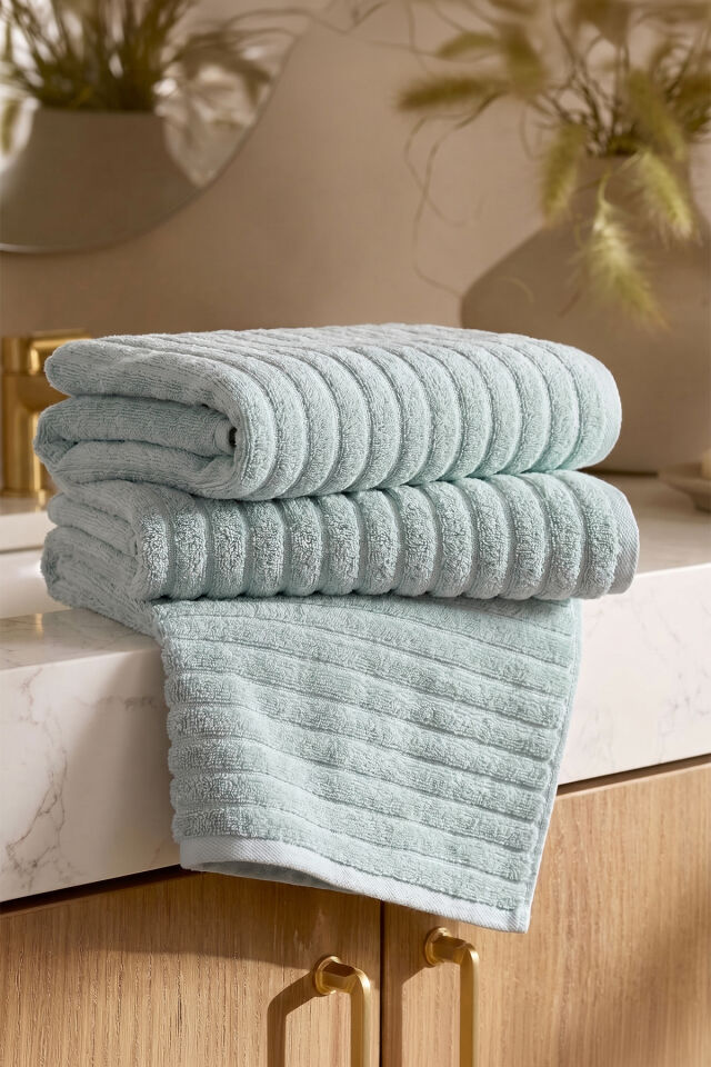 Phaselis Banyo Havlu 2'li Set %100 Pamuk 70x140 cm 670 GSM YEŞİL
