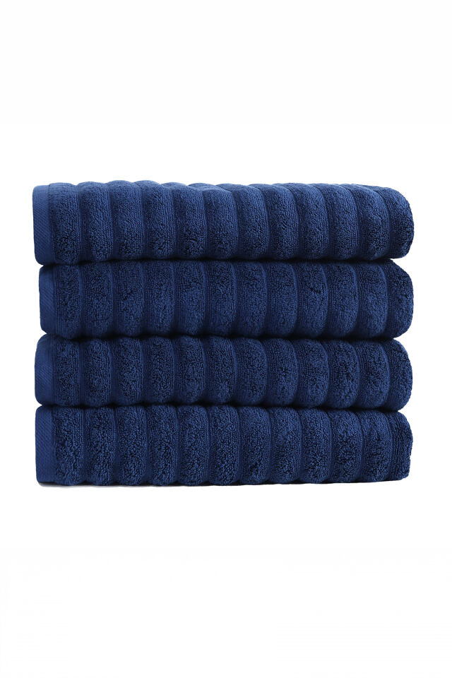 Phaselis Banyo Havlu 2'li Set %100 Pamuk 70x140 cm 670 GSM LACİVERT