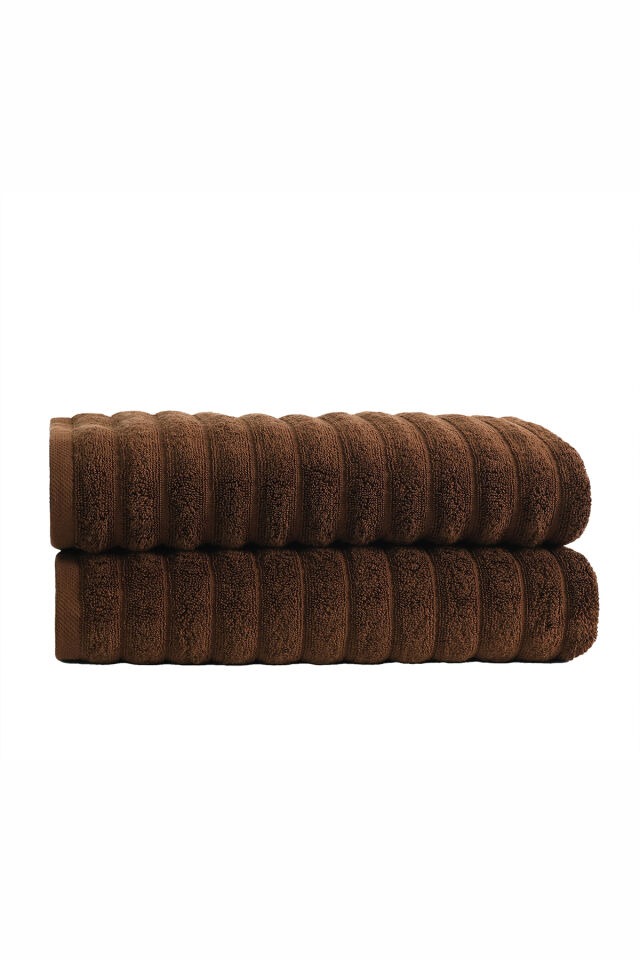 Phaselis Banyo Havlu 2'li Set %100 Pamuk 70x140 cm 670 GSM KAHVERENGİ