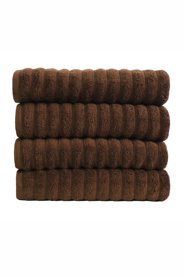 Phaselis Banyo Havlu 2'li Set %100 Pamuk 70x140 cm 670 GSM KAHVERENGİ