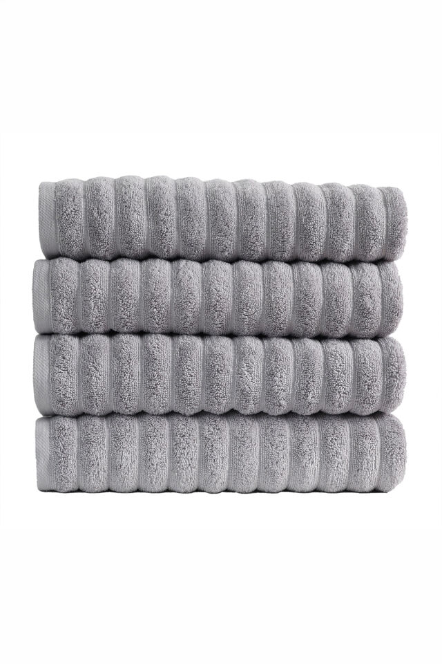 Phaselis Banyo Havlu 2'li Set %100 Pamuk 70x140 cm 670 GSM AÇIK GRİ