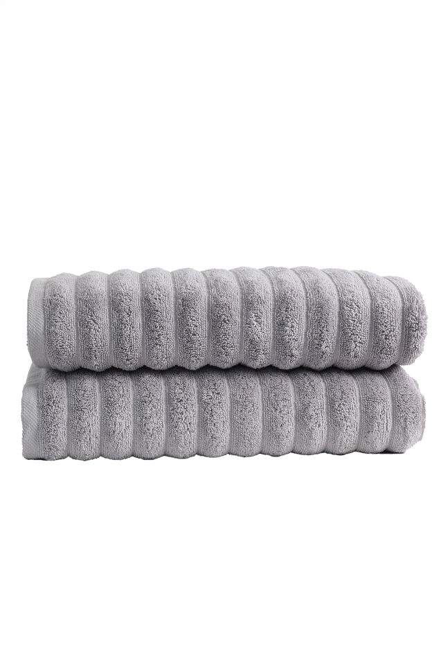 Phaselis Banyo Havlu 2'li Set %100 Pamuk 70x140 cm 670 GSM AÇIK GRİ