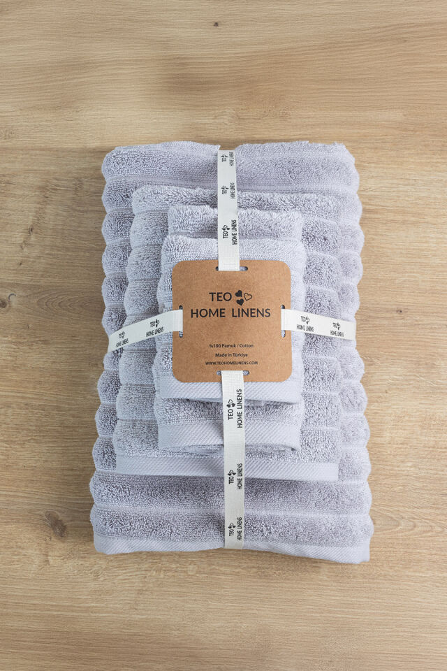 Phaselis Banyo Havlu 2'li Set %100 Pamuk 70x140 cm 670 GSM AÇIK GRİ