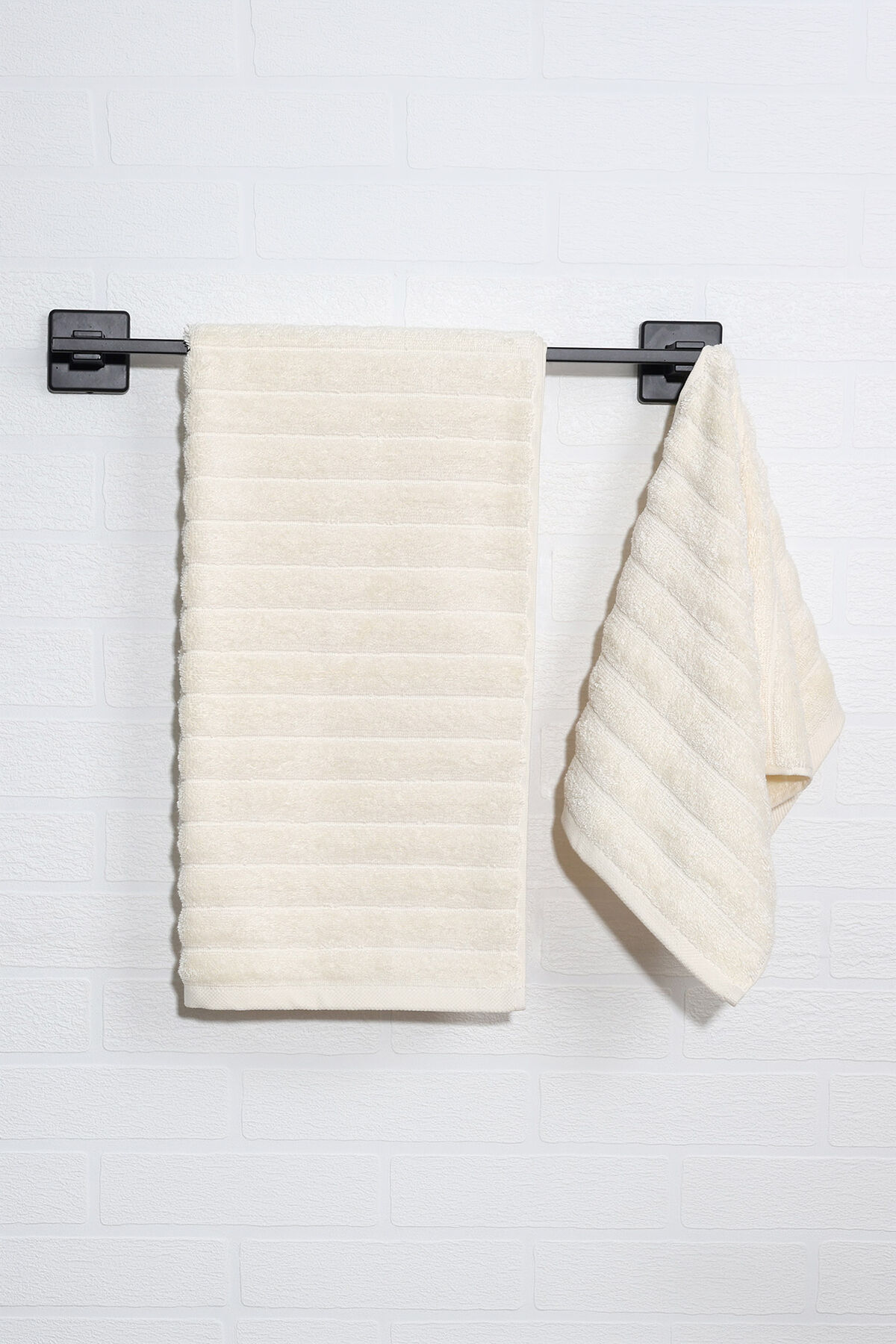 Phaselis Banyo Havlu 2'li Set %100 Pamuk 70x140 cm 670 GSM EKRU