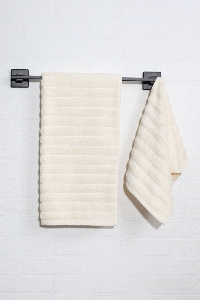 Phaselis Banyo Havlu 2'li Set %100 Pamuk 70x140 cm 670 GSM EKRU