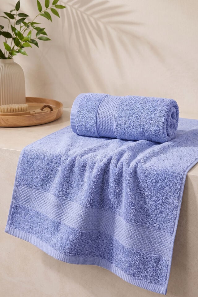 Assos El & Yüz Havlusu 2'li Set %100 Pamuk 50x90 cm Mavi