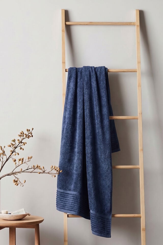 Ephesus Banyo Havlusu Seti 70x140 cm, 2'li Set Lacivert