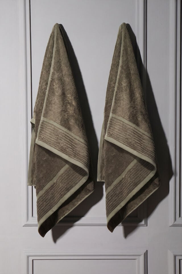 Ephesus Banyo Havlusu Seti 70x140 cm, 2'li Set Yeşil